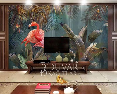 Tropikal Temalı Duvar Kağıdı Modeli