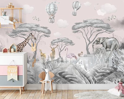 Hayvanlar ve Safari Duvar Kağıdı Modeli