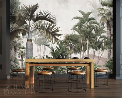 Palmiye Ağaçlar Duvar Kağıdı Modeli