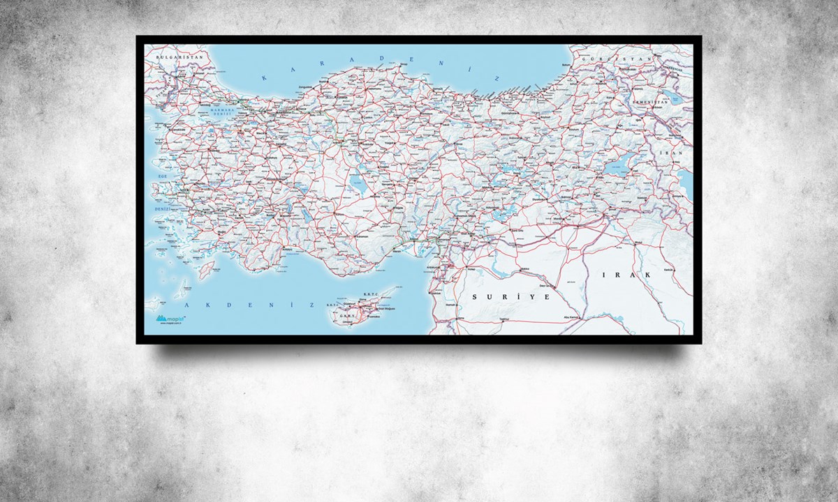 Türkiye Karayolları Haritası Duvar Kağıdı