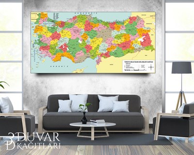 Türkiye İller Haritası Duvar Kağıdı