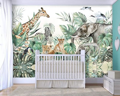 Çocuk Odası Safari Duvar Kağıtları