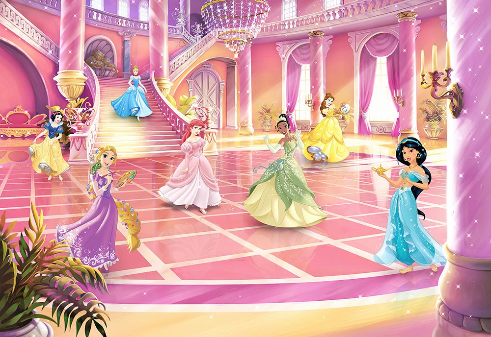 3 Boyutlu Disney Prensesler Duvar Kağıdı