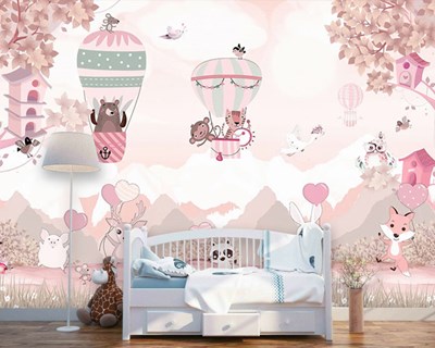 Bebek Odası Pembe Duvar Kağıdı