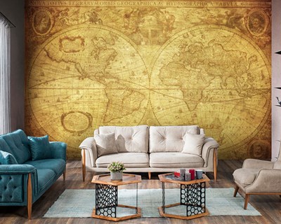 Eski Dünya Haritası Duvar Kağıdı Modeli