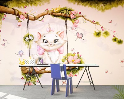 Sevimli Kedi Duvar Kağıdı Modeli