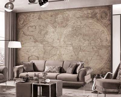 Eski Dünya Haritası Duvar Kağıdı Modeli