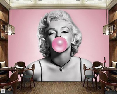 Sakız Şişiren Marilyn Monroe Duvar Kağıdı Modeli