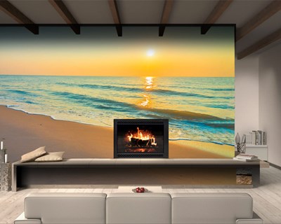 3 Boyutlu Kumsal Duvar Kağıdı Modeli