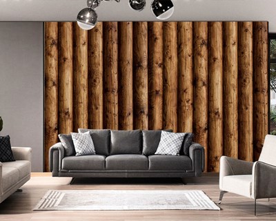 Dizilmiş Odunlar Desenli Duvar Kağıdı Modeli