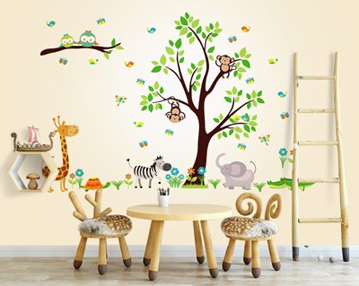 Ağaçtaki Maymunlar Duvar Kağıdı Modeli