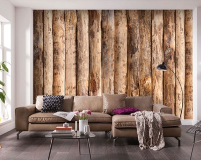 3 Boyutlu Odun Desenli Duvar Kağıdı Modeli