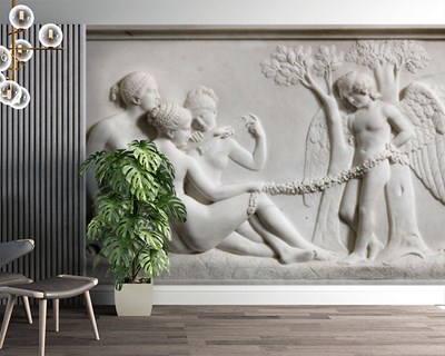 İnsan Kabartmalı  Duvar Kağıdı 3D