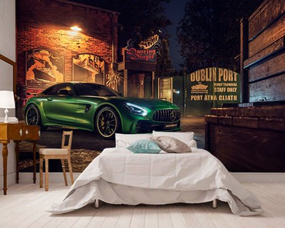 Yeşil Mercedes Duvar Kağıdı 3D