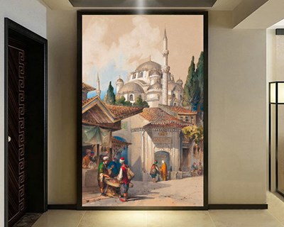 Tarihi Cami Resimli Duvar Kağıdı 3D