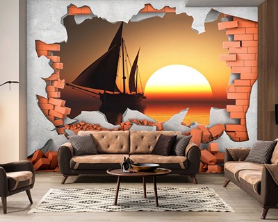 Günbatımı Duvar Kağıdı 3D