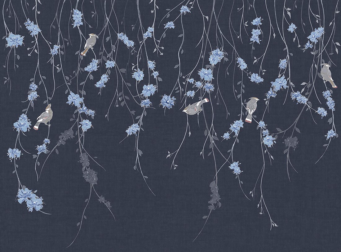 Küçük Mavi Çiçekler Duvar Kağıdı