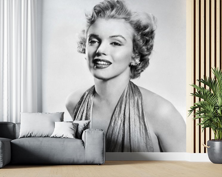 Siyah Beyaz Marilyn Monroe Duvar Kağıdı