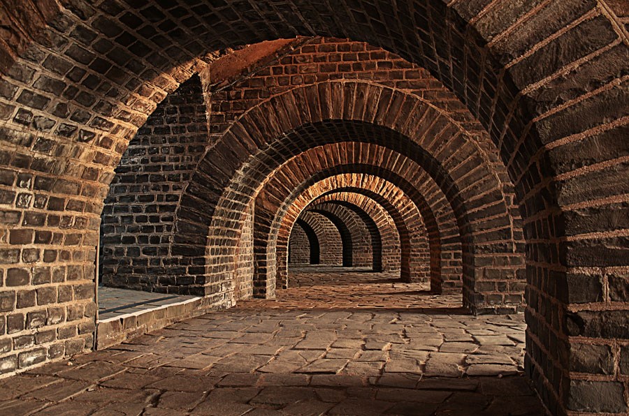 Tuğladan Tünel 3 Boyutlu Duvar Kağıdı 