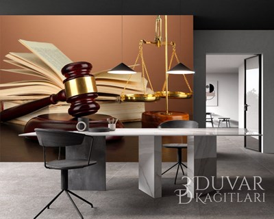 Avukat Bürosu 3D Duvar Kağıdı