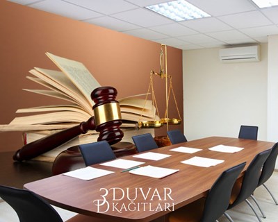 Avukat Bürosu 3D Duvar Kağıdı