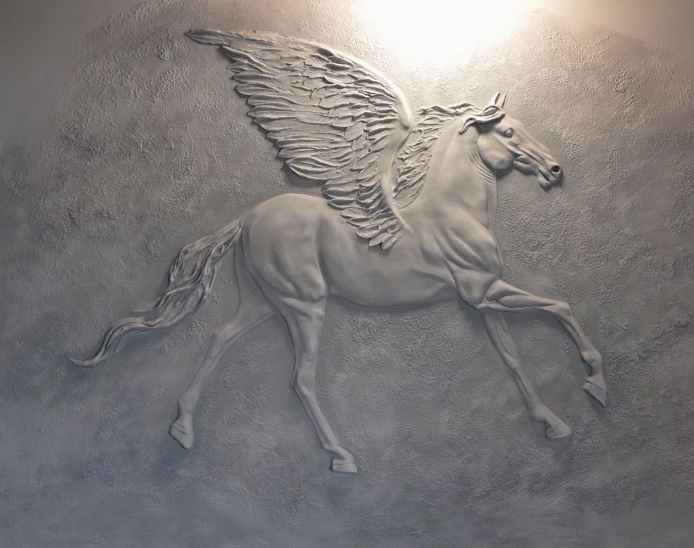 At Temalı Kabartma Duvar Kağıdı 3D