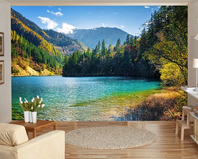 Göl Orman Duvar Kağıdı 3D