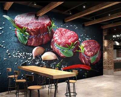 Steak House Duvar Kağıdı 3D