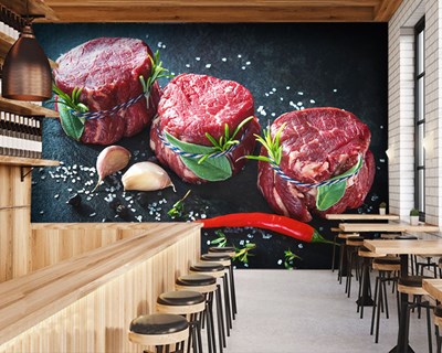 Steak House Duvar Kağıdı 3D