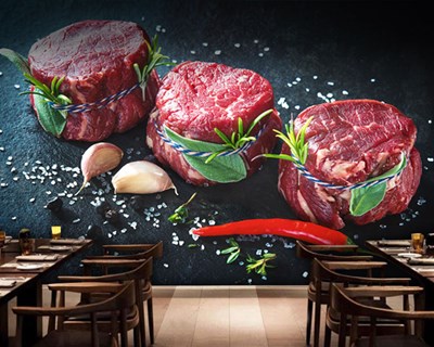 Steak House Duvar Kağıdı 3D