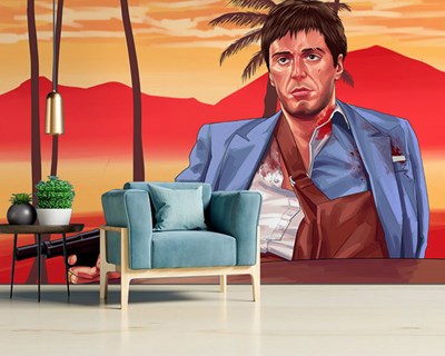 Scarface Çizim Duvar Kağıdı