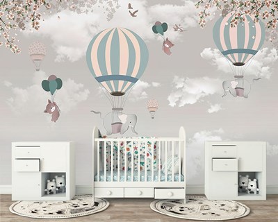 Bebek Odası Balon Duvar Kağıdı