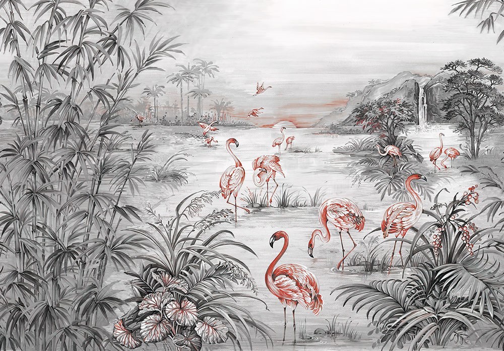 Flamingo Kuşlar Temalı Duvar Posteri