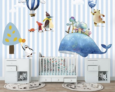 Bebek Odaları İçin Seçilmiş Duvar Kağıtları