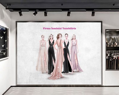 Bayan Giyim Dükkanları İçin 3D Duvar Kağıtları