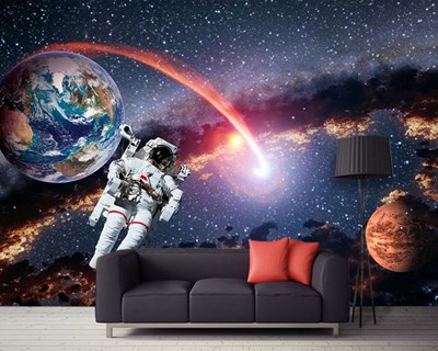 Astronot  ve Gezegenler Duvar Kağıdı