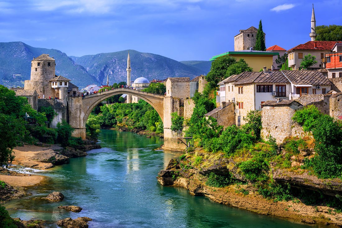 Bosna Hersek Mostar Köprüsü Duvar Kağıdı