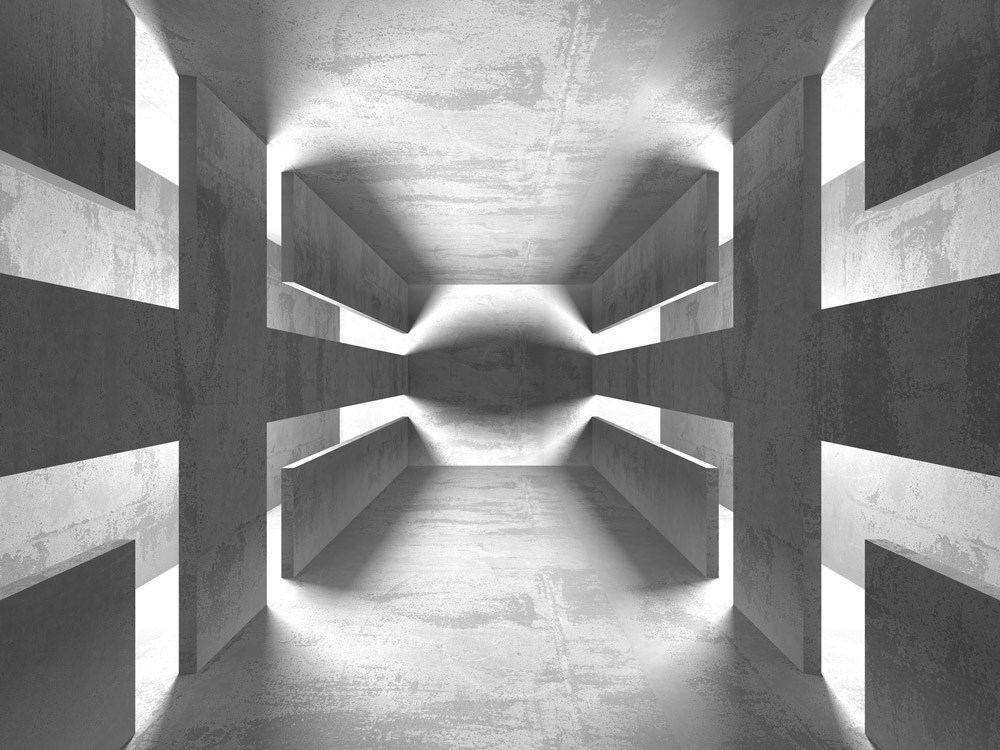 Geometrik Tünel Duvar Kağıdı 3D
