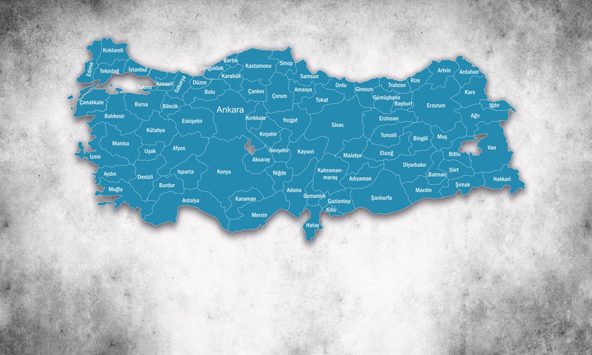 Türkiye Şehir Haritası Duvar Kağıdı