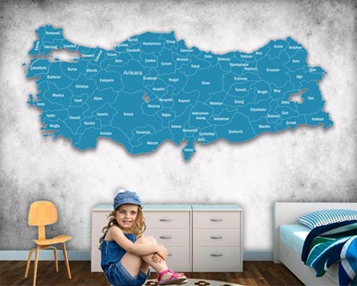 Türkiye Şehir Haritası Duvar Kağıdı