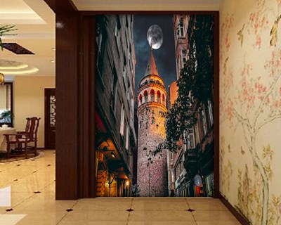 Ay Işığında Galata Köprüsü Duvar Kağıdı 3D