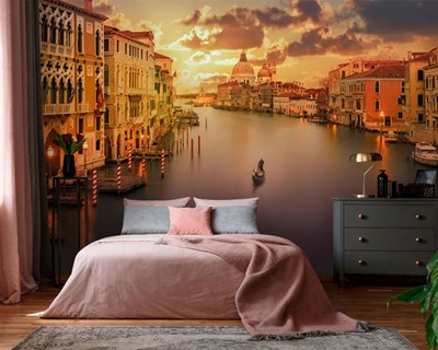 Akşamüstü Venedik Manzarası 3D Duvar Kağıdı
