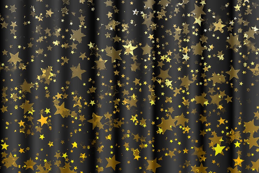 Altın Renkli Yıldızlar Duvar Kağıdı