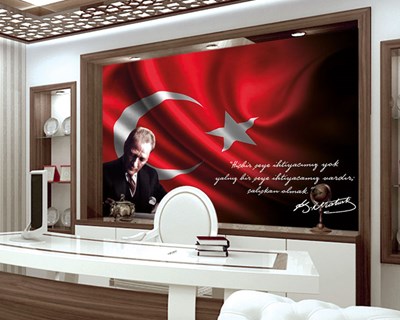 Atatürk ve Türk Bayrağı Duvar Kağıdı