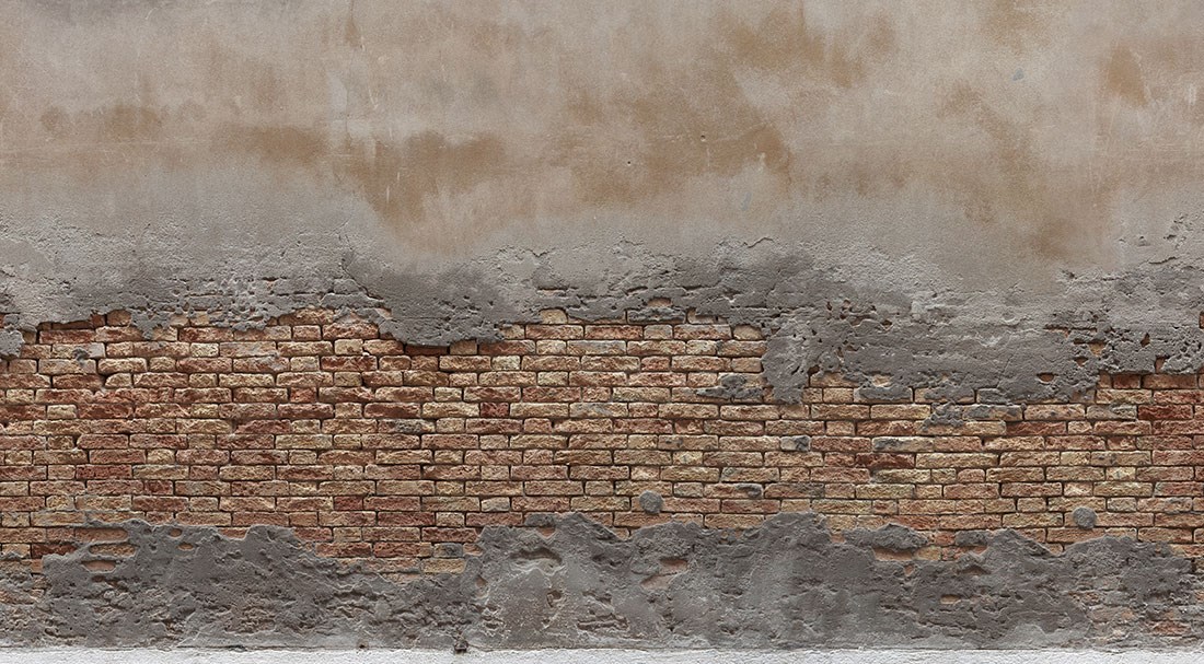 Kırık Beton Kırık Tuğla Desen 3D Duvar Kağıdı Görseli
