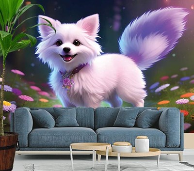 Sevimli Yavru Köpek Pet Shop Duvar Kağıdı