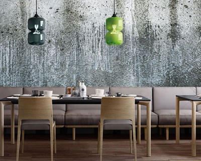 Yemek Salonu Beton Desen Duvar Kağıdı 3D