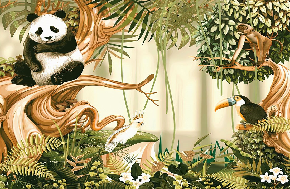 Çocuk Odası Panda Duvar Kağıdı