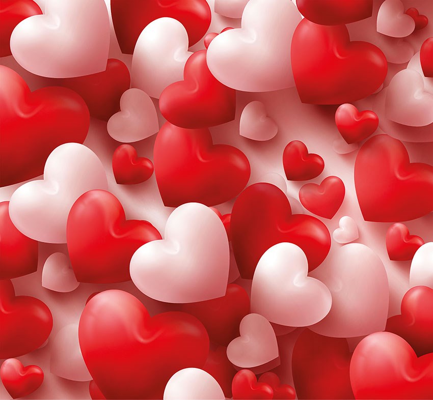 Balon Kalpler Romantik Duvar Kağıdı 3D 