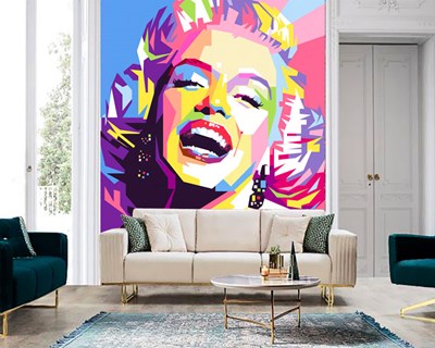 Popart Tarz Marilyn Monroe Portre Duvar Kağıdı 